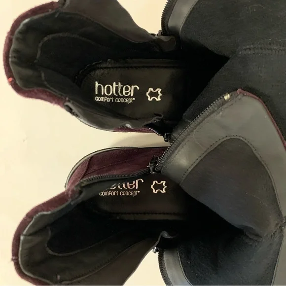 Hotter woman’s ankle boots rich purple size 8 - Picture 10 of 11